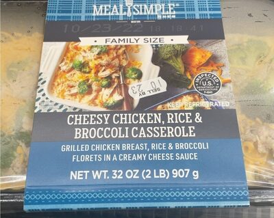 Cheesy Chicken, Rice & Broccoli Casserole Classic Recipe Chicken Breast, Rice & Broccoli Florets In A Creamy Cheese Sauce, Cheesy Chicken, Rice & Broccoli Casserole