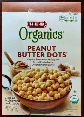 Peanut Butter Dots Organic Sweetened Multigrain Cereal Coated With Organic Peanut Butter, Peanut Butter Dots