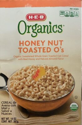 Honey Nut Toasted O's Organic Sweetened Whole Grain Toasted Oat Cereal, Honey Nut Toasted O's