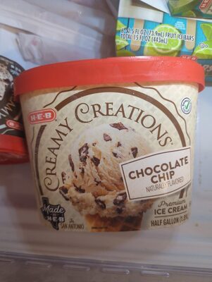 Creamy Creations, Chocolate Chip Premium Ice Cream, Chocolate Chip