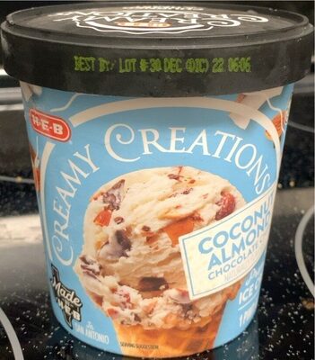 Creamy Creations, Coconut Almond Chocolate Chip Premium Ice Cream, Coconut Almond Chocolate Chip