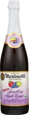 Martinelli's, 100% Organic Sparkling Juice, Apple Grape, Apple Grape