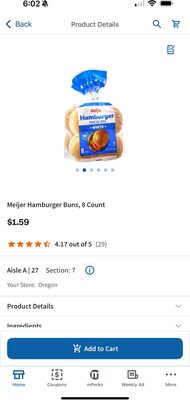 White Hamburger Enriched Buns, White