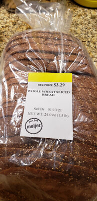 Whole Wheat Sliced Bread, Whole Wheat