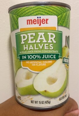 Pear Halves In Pear Juice, Pear Juice