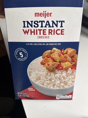 White Precooked Enriched Long Grain Instant Rice, White
