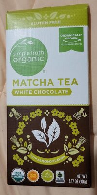 Matcha Tea White Chocolate With Almond Flavor, Matcha Tea With Almond