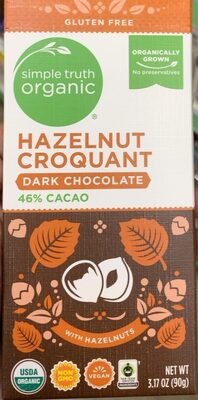 Hazelnut Croquant 46% Cacao Dark Chocolate With Hazelnuts, Hazelnut Croquant