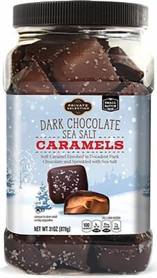 Dark Chocolate Sea Salt Soft Caramels, Dark Chocolate Sea Salt