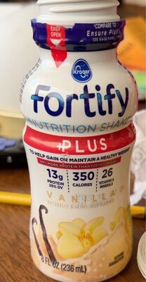 Vanilla Fortify Nutrition Shake, Vanilla