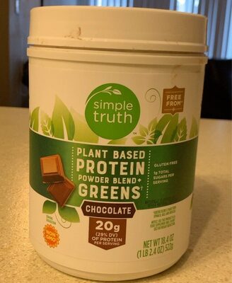 Chocolate Greens Plant Based Protein Powder Blend +, Chocolate, Greens