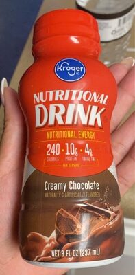 Creamy Chocolate Flavored Nutritional Energy Drink, Creamy Chocolate