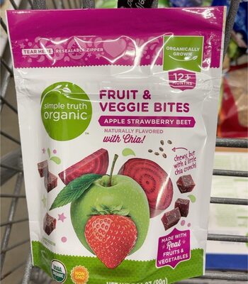 Apple Strawberry Beet With Chia Flavored Fruit & Veggie Bites, Apple Strawberry Beet