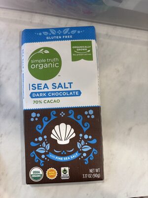 Sea Salt 70% Cacao Dark Chocolate With Fine Sea Salt, Sea Salt