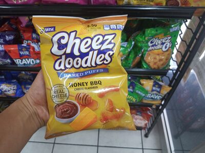 Honey BBQ Cheese Flavored Baked Puffs Corn Snacks, Honey BBQ Cheese