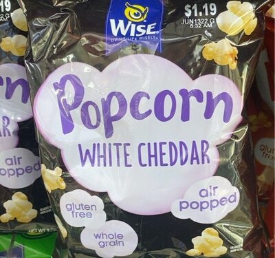 White Cheddar Flavored Popcorn, White Cheddar