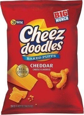 Baked Puffs Cheddar Cheese Flavored Corn Snacks, Cheese Flavored