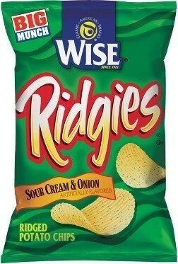 Sour Cream & Onion Ridged Potato Chips, Sour Cream; Onion