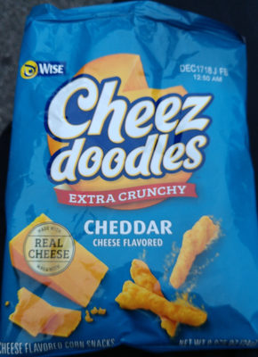 Cheddar Cheese Flavored Extra Crunchy Corn Snacks, Cheddar Cheese