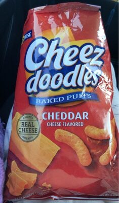 Cheddar Cheese Flavored Baked Puffs Corn Snacks, Cheddar Cheese
