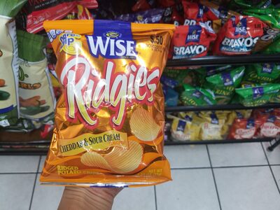 Cheddar & Sour Cream Flavored Ridged Potato Chips, Cheddar & Sour Cream