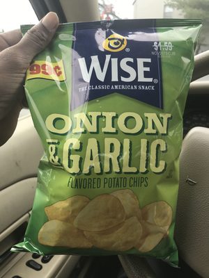 Onion & Garlic Flavored Potato Chips, Onion & Garlic