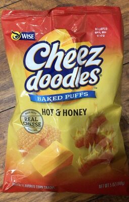 Hot 'N Honey Cheese Flavored Puffed Baked Corn Snacks, Hot 'N Honey Cheese