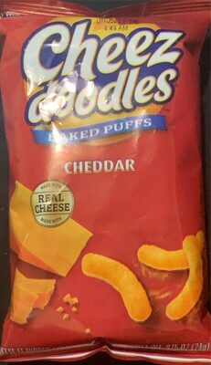 Baked Puffs Cheddar Cheese Flavored Corn Snacks, Cheddar Cheese