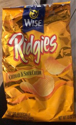 Cheddar & Sour Cream Ridged Potato Chips, Cheddar; Sour Cream