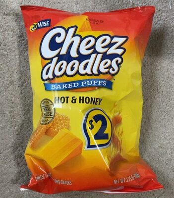 Hot & Honey Baked Puffs Cheese Flavored Corn Snacks, Cheese; Honey