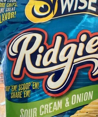 Sour Cream & Onion Ridged Potato Chips, Sour Cream; Onion