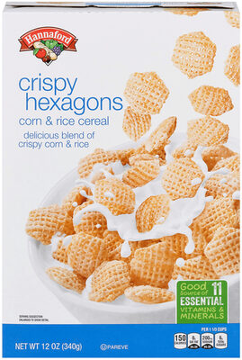 Corn & Rice Crispy Hexagons Cereal, Corn & Rice