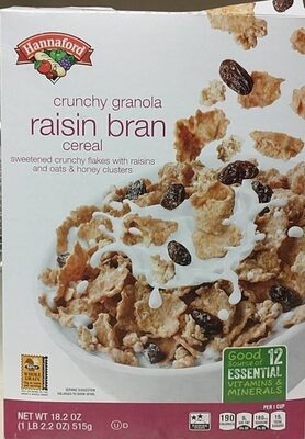 Raisin Bran Sweetened Crunchy Flakes With Raisins And Oats & Honey Clusters Granola Cereal, Raisin Bran