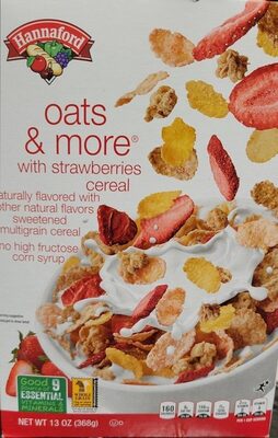 Oats & More With Strawberries Sweetened Multigrain Cereal With Real Strawberries Cereal, Oats & More