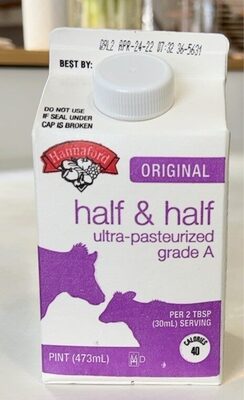 Hannaford, Half & Half, Original, Original