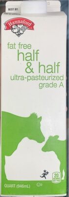 Hannaford, Fat Free Half & Half