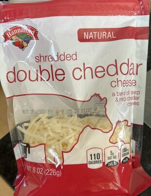 Natural Shredded Double Cheddar Cheese, Sharp & Milk Cheddar