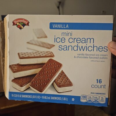 Mini Ice Cream Sandwiches, Vanilla