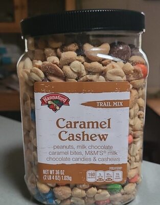 Caramel Cashew Peanuts, Milk Chocolate Caramel Bites, M&M's Milk Chocolate Candies & Cashews, Caramel Cashew