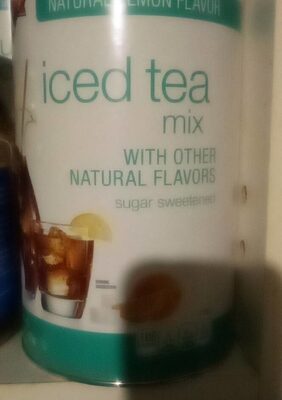 Natural Lemon Flavor Sugar Sweetened Iced Tea Mix, Natural Lemon