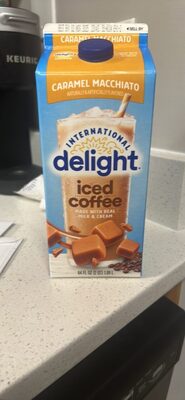 International Delight Iced Coffee Carmel Macchiato 64oz, Extended Shelf Life