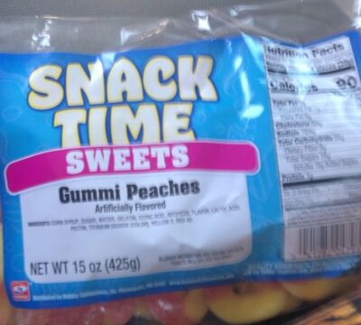 Gummi Peaches Flavored Sweets Snack Time, Gummi Peaches