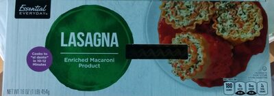 Lasagna, Enriched Macaroni Product, Lasagana