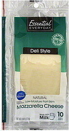 Mozzarella Low-Moisture Part-Skim Cheese Slices, Mozzarella