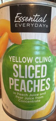 Yellow Cling Peach Slices In Peach Juice And Pear Juice From Concentrate In 100% Juice