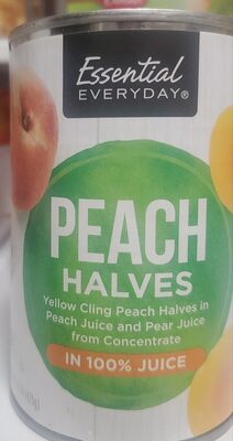 Yellow Cling Peach Halves In Peach Juice And Pear Juice From Concentrate