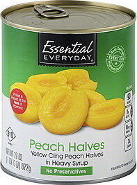 Yellow Cling Peach Halves In Heavy Syrup, Peach