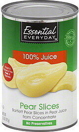 Bartlett Pear Slices In Pear Juice From Concentrate, Pear Slices