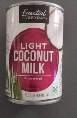 Unsweetened Light Coconut Milk, Unsweetened Light
