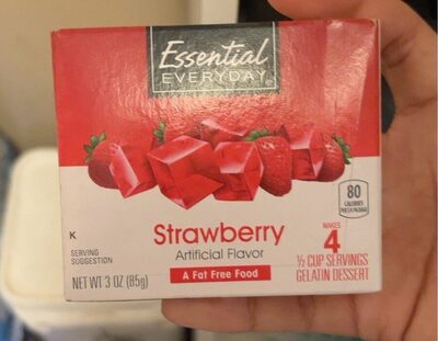 Strawberry Flavored Gelatin Dessert, Strawberry